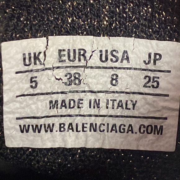 BALENCIAGA Speed Trainer 'Gold Metallic/Black' High-Top Sock Sneakers - Picture 15 of 16